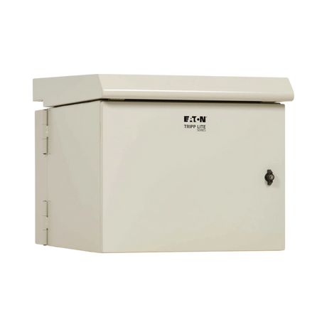 Tripp Lite SmartRack Industrial Enclosure, NEMA 3R, Wall Mount, Metal, Locking, Hinged Back, Fan With Thermal Switch, 32 in. Depth, 9U, Gray — Being Shipped