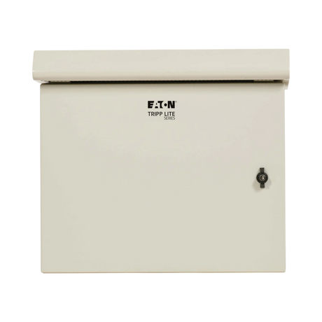 Tripp Lite SmartRack Industrial Enclosure, NEMA 3R, Wall Mount, Metal, Locking, Hinged Back, Fan With Thermal Switch, 32 in. Depth, 9U, Gray — Being Shipped