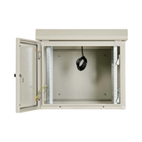 Tripp Lite SmartRack Industrial Enclosure, NEMA 3R, Wall Mount, Metal, Locking, Hinged Back, Fan With Thermal Switch, 32 in. Depth, 9U, Gray — Being Shipped