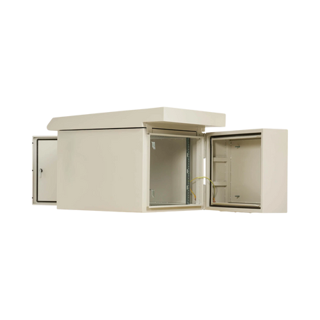 Tripp Lite SmartRack Industrial Enclosure, NEMA 3R, Wall Mount, Metal, Locking, Hinged Back, Fan With Thermal Switch, 32 in. Depth, 9U, Gray — Being Shipped