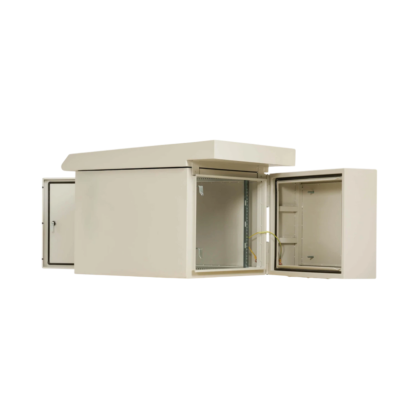 Tripp Lite SmartRack Industrial Enclosure, NEMA 3R, Wall Mount, Metal, Locking, Hinged Back, Fan With Thermal Switch, 32 in. Depth, 9U, Gray — Being Shipped