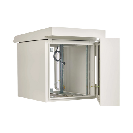 Tripp Lite SmartRack Industrial Enclosure, NEMA 3R, Wall Mount, Metal, Locking, Hinged Back, Fan With Thermal Switch, 28 in. Depth, 12U, Gray — Being Shipped