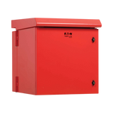 Tripp Lite SmartRack Industrial Enclosure, NEMA 3R, Wall Mount, Metal, Locking, Hinged Back, Fan With Thermal Switch, 28 in. Depth, 12U, Red — Being Shipped