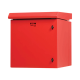 Tripp Lite SmartRack Industrial Enclosure, NEMA 3R, Wall Mount, Metal, Locking, Hinged Back, Fan With Thermal Switch, 28 in. Depth, 12U, Red — Being Shipped