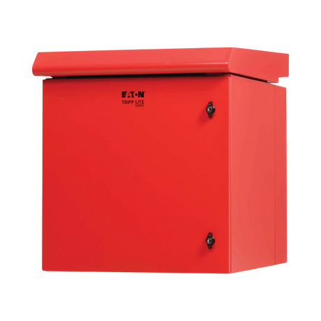 Tripp Lite SmartRack Industrial Enclosure, NEMA 3R, Wall Mount, Metal, Locking, Hinged Back, Fan With Thermal Switch, 28 in. Depth, 12U, Red — Being Shipped