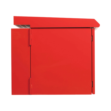 Tripp Lite SmartRack Industrial Enclosure, NEMA 3R, Wall Mount, Metal, Locking, Hinged Back, Fan With Thermal Switch, 28 in. Depth, 12U, Red — Being Shipped
