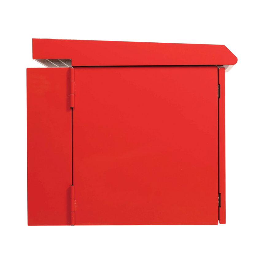 Tripp Lite SmartRack Industrial Enclosure, NEMA 3R, Wall Mount, Metal, Locking, Hinged Back, Fan With Thermal Switch, 28 in. Depth, 12U, Red — Being Shipped