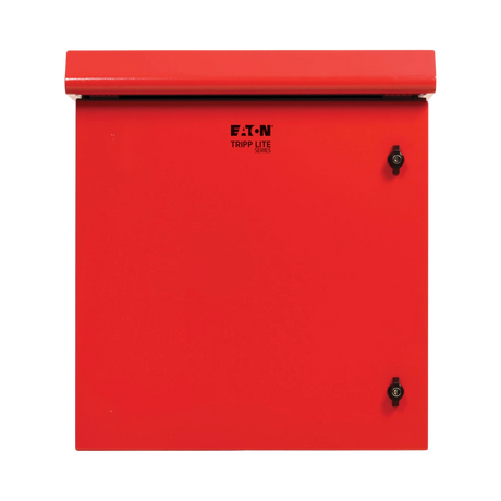 Tripp Lite SmartRack Industrial Enclosure, NEMA 3R, Wall Mount, Metal, Locking, Hinged Back, Fan With Thermal Switch, 28 in. Depth, 12U, Red — Being Shipped