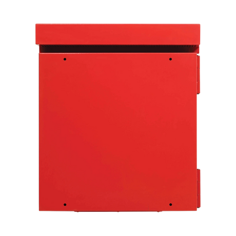 Tripp Lite SmartRack Industrial Enclosure, NEMA 3R, Wall Mount, Metal, Locking, Hinged Back, Fan With Thermal Switch, 28 in. Depth, 12U, Red — Being Shipped
