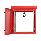 Tripp Lite SmartRack Industrial Enclosure, NEMA 3R, Wall Mount, Metal, Locking, Hinged Back, Fan With Thermal Switch, 28 in. Depth, 12U, Red — Being Shipped
