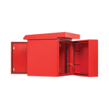 Tripp Lite SmartRack Industrial Enclosure, NEMA 3R, Wall Mount, Metal, Locking, Hinged Back, Fan With Thermal Switch, 28 in. Depth, 12U, Red — Being Shipped