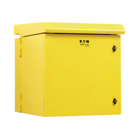 Tripp Lite SmartRack Industrial Enclosure, NEMA 3R, Wall Mount, Metal, Locking, Hinged Back, Fan With Thermal Switch, 28 in. Depth, 12U, Yellow — Being Shipped