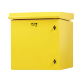 Tripp Lite SmartRack Industrial Enclosure, NEMA 3R, Wall Mount, Metal, Locking, Hinged Back, Fan With Thermal Switch, 28 in. Depth, 12U, Yellow — Being Shipped