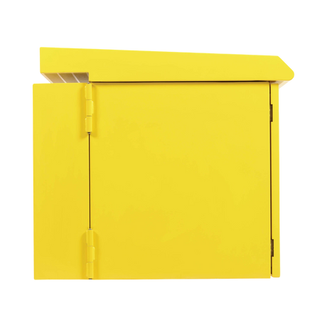 Tripp Lite SmartRack Industrial Enclosure, NEMA 3R, Wall Mount, Metal, Locking, Hinged Back, Fan With Thermal Switch, 28 in. Depth, 12U, Yellow — Being Shipped