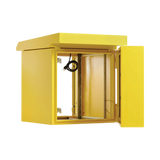 Tripp Lite SmartRack Industrial Enclosure, NEMA 3R, Wall Mount, Metal, Locking, Hinged Back, Fan With Thermal Switch, 28 in. Depth, 12U, Yellow — Being Shipped