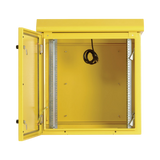 Tripp Lite SmartRack Industrial Enclosure, NEMA 3R, Wall Mount, Metal, Locking, Hinged Back, Fan With Thermal Switch, 28 in. Depth, 12U, Yellow — Being Shipped