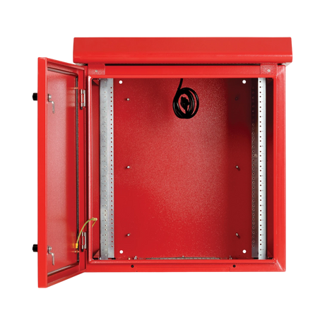Tripp Lite SmartRack Industrial Enclosure, NEMA 3R, Wall Mount, Metal, Locking, Fan With Thermal Switch, 23 in. Depth, 12U, Red — Being Shipped