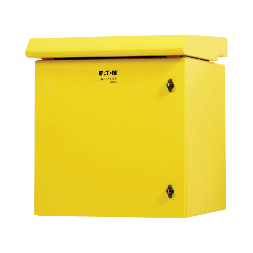 Tripp Lite SmartRack Industrial Enclosure, NEMA 3R, Wall Mount, Metal, Locking, Fan With Thermal Switch, 23 in. Depth, 12U, Yellow — Being Shipped