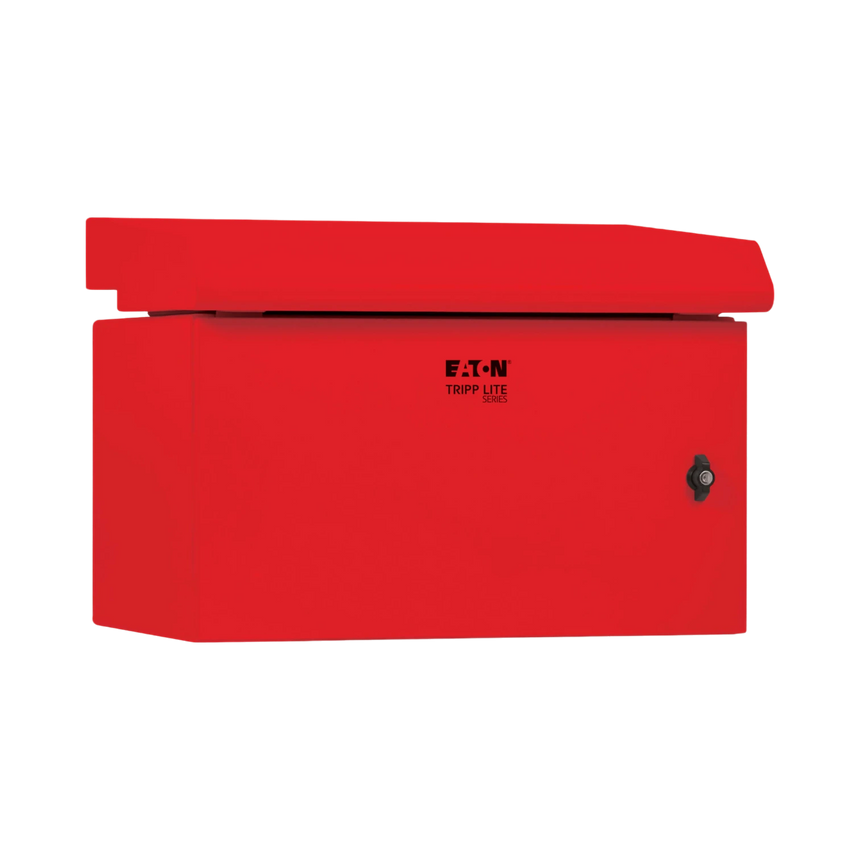 Tripp Lite SmartRack Industrial Enclosure, NEMA 3R, Wall Mount, Metal, Locking, Fan With Thermal Switch, 16.5 in. Depth, 6U, Red — Being Shipped
