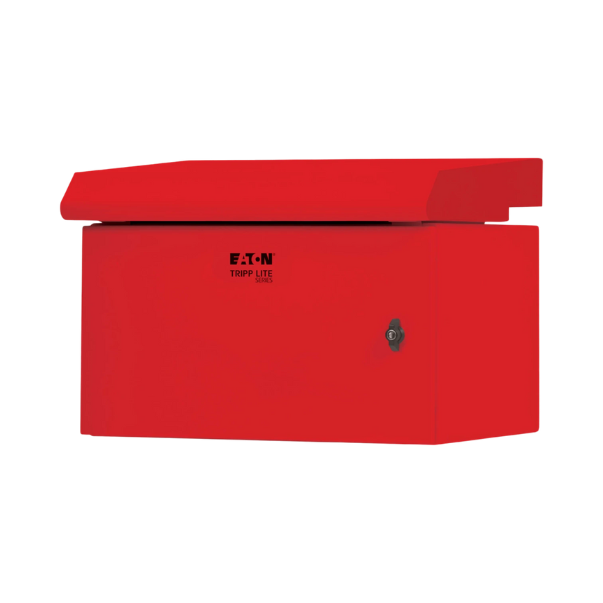 Tripp Lite SmartRack Industrial Enclosure, NEMA 3R, Wall Mount, Metal, Locking, Fan With Thermal Switch, 16.5 in. Depth, 6U, Red — Being Shipped