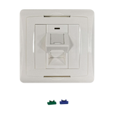 Tripp Lite 1-Port UK-Style Wall Plate, Unloaded Shuttered Angled Module, White, TAA — Being Shipped