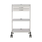 Tripp Lite Mobile Workstation with 2x Adjustable Shelves, 2x Metal Drawers, Locking Casters, TAA — Being Shipped