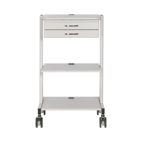 Tripp Lite Mobile Workstation with 2x Adjustable Shelves, 2x Metal Drawers, Locking Casters, TAA — Being Shipped