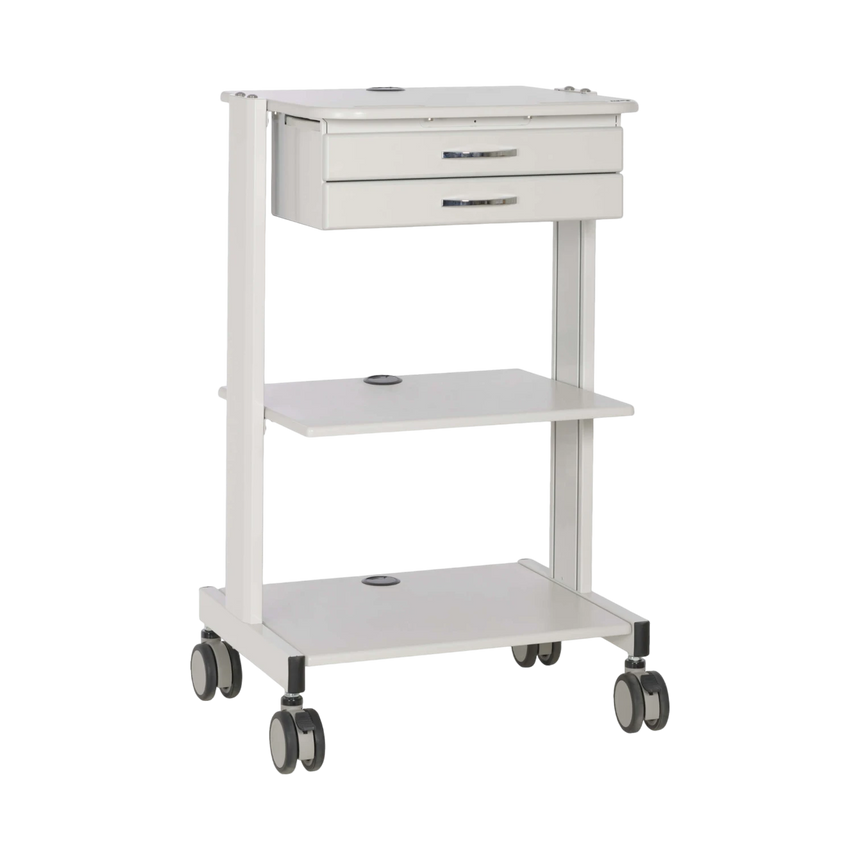 Tripp Lite Mobile Workstation with 2x Adjustable Shelves, 2x Metal Drawers, Locking Casters, TAA — Being Shipped