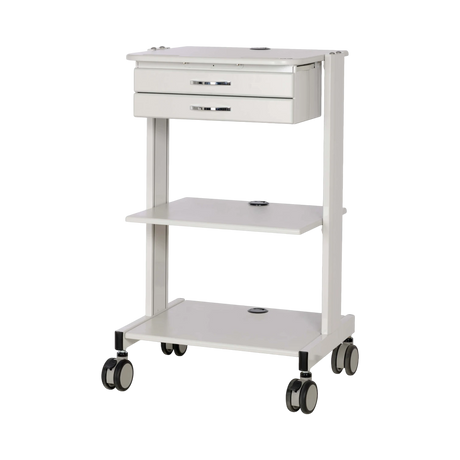 Tripp Lite Mobile Workstation with 2x Adjustable Shelves, 2x Metal Drawers, Locking Casters, TAA — Being Shipped