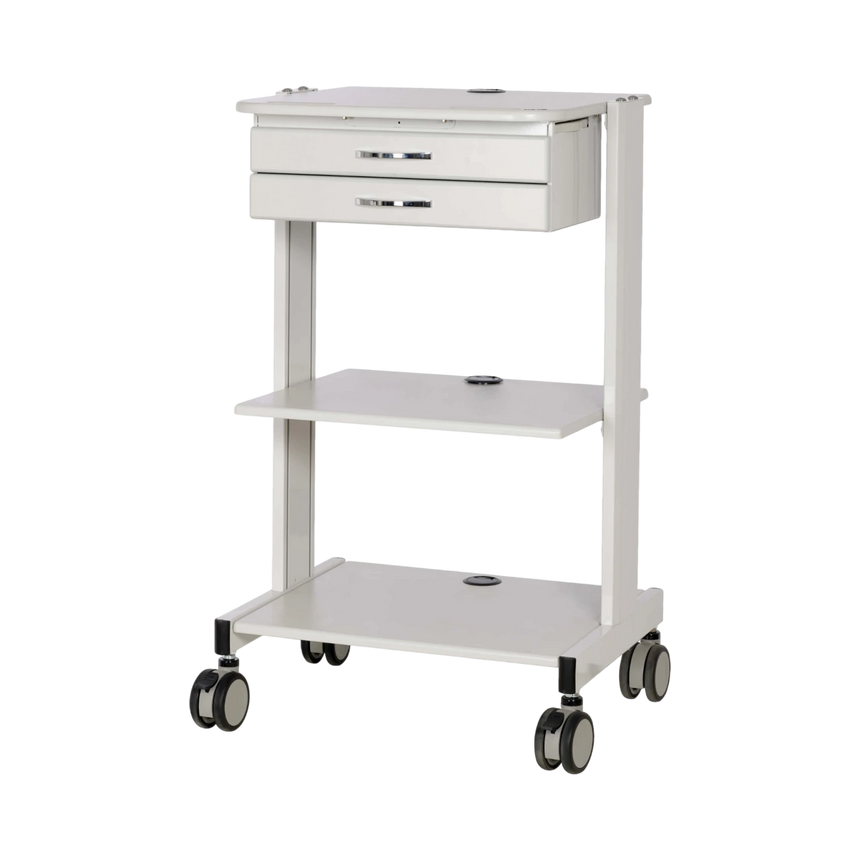 Tripp Lite Mobile Workstation with 2x Adjustable Shelves, 2x Metal Drawers, Locking Casters, TAA — Being Shipped
