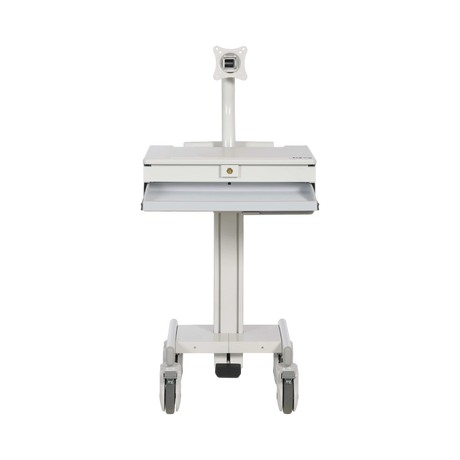 Tripp Lite Mobile Workstation with Monitor Arm, Casters, Locking Drawer, TAA-compliant — Being Shipped