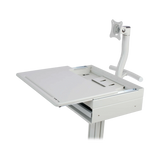 Tripp Lite Mobile Workstation with Monitor Arm, Casters, Locking Drawer, TAA-compliant — Being Shipped