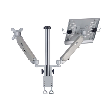 Tripp Lite Full-Motion Desktop Clamp for Laptop and 17" to 32" Monitor, Aluminum, TAA — Being Shipped