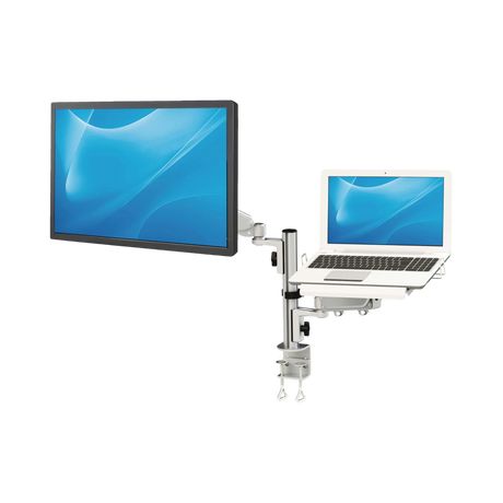 Tripp Lite Full-Motion Desktop Clamp for Laptop and 17" to 32" Monitor, Aluminum, TAA — Being Shipped