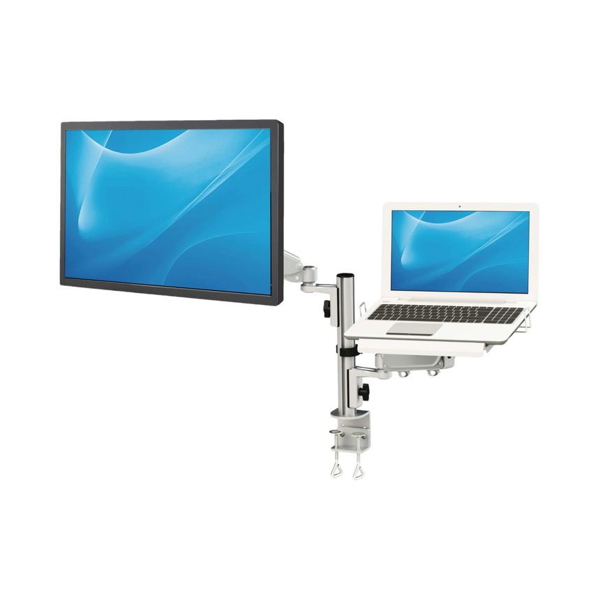 Tripp Lite Full-Motion Desktop Clamp for Laptop and 17" to 32" Monitor, Aluminum, TAA — Being Shipped