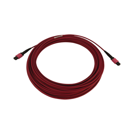 Tripp Lite 100G Multimode 50/125 OM4 Fiber Optic Cable (12F MTP/MPO-PC F/F), LSZH, Magenta, 15 m (49.2 ft.) — Being Shipped