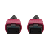 Tripp Lite 100G Multimode 50/125 OM4 Fiber Optic Cable (12F MTP/MPO-PC F/F), LSZH, Magenta, 15 m (49.2 ft.) — Being Shipped