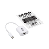 Tripp Lite USB-C to HDMI Adapter (M/F), 8K 60 Hz, HDR, 4:4:4, HDCP 2.3, White — Being Shipped