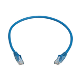 Tripp Lite Cat6 Gigabit Snagless Molded UTP Ethernet Cable (RJ45 M/M), PoE, LSZH, Blue, 0.5 m (1.6 ft.) — Being Shipped