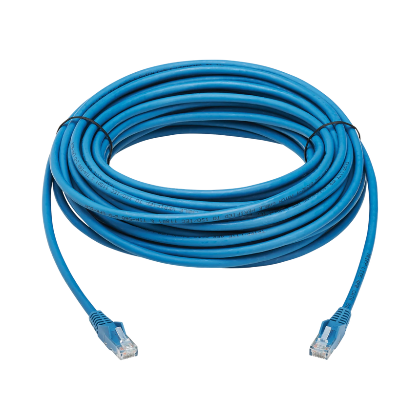 Tripp Lite Cat6 Gigabit Snagless Molded UTP Ethernet Cable (RJ45 M/M), PoE, LSZH, Blue, 15 m (49.2 ft.) — Being Shipped