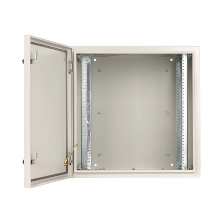 Tripp Lite SmartRack Industrial Enclosure with Lock, NEMA 4, Wall Mount, Metal Construction, 23 in. Depth, 12U, Gray — Being Shipped