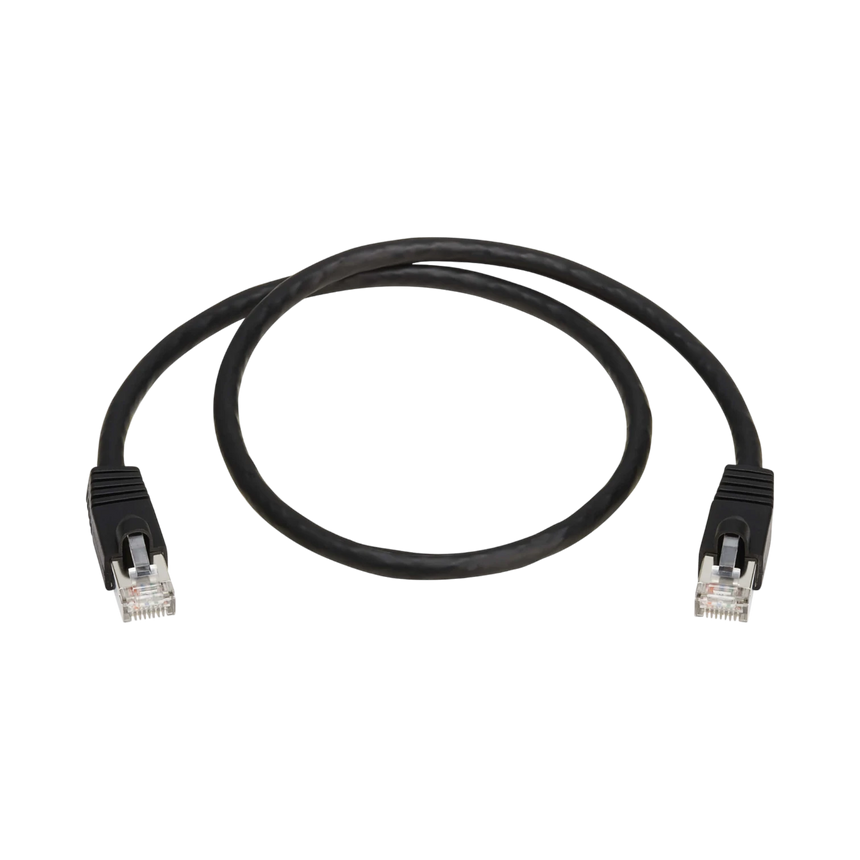 Tripp Lite Cat8 40G Snagless SSTP Ethernet Cable (RJ45 M/M), PoE, Black, 2 ft. (0.6 m) — Being Shipped