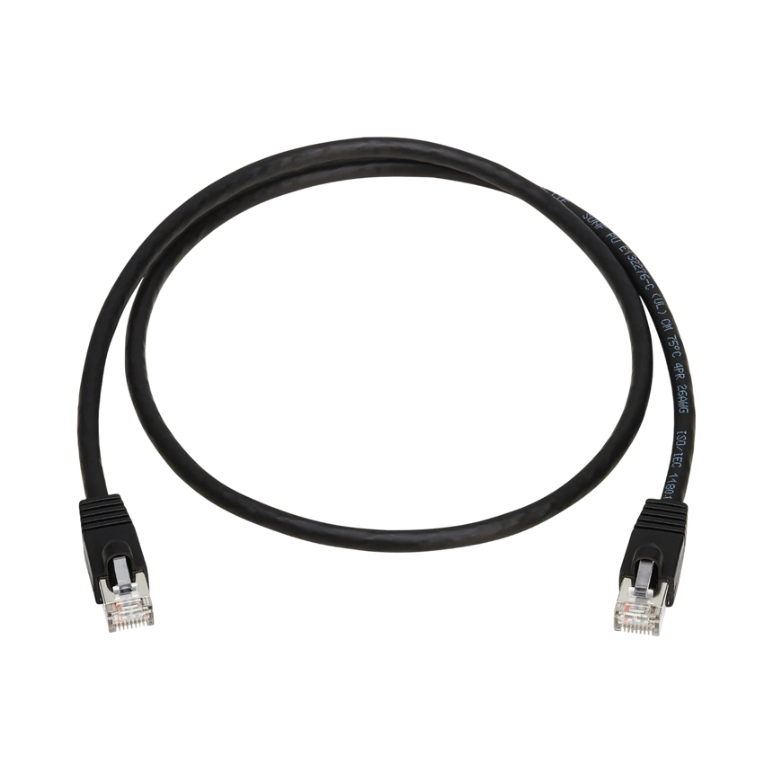 Tripp Lite Cat8 40G Snagless SSTP Ethernet Cable (RJ45 M/M), PoE, Black, 3 ft. (0.9 m) — Being Shipped