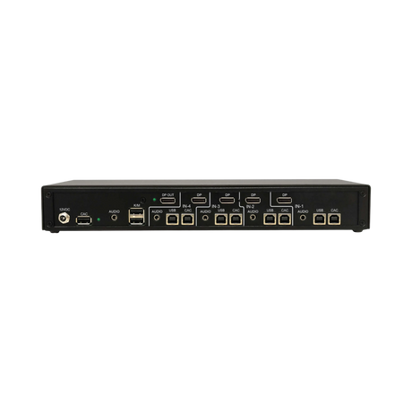 Tripp Lite Secure KVM Switch, 4-Port, Single Head, DisplayPort to DisplayPort, 4K, NIAP PP4.0, Audio, CAC, TAA — Being Shipped