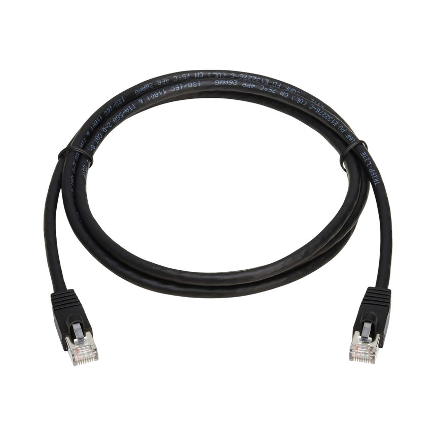 Tripp Lite Cat8 40G Snagless SSTP Ethernet Cable (RJ45 M/M), PoE, Black, 7 ft. (2.1 m) — Being Shipped