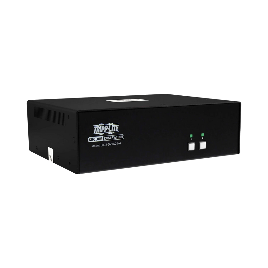 Tripp Lite Secure KVM Switch, 2-Port, Single Head, DVI to DVI, NIAP PP4.0, Audio, TAA — Being Shipped
