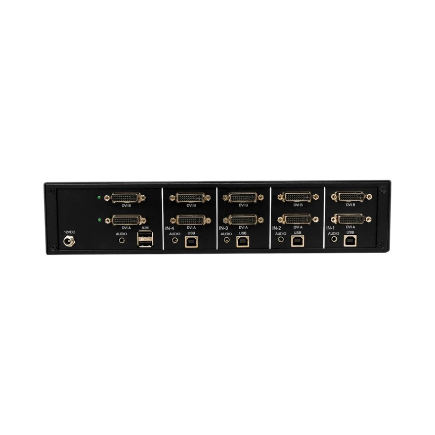 Tripp Lite Secure KVM Switch, 4-Port, Dual Head, DVI to DVI, NIAP PP4.0, Audio, TAA — Being Shipped