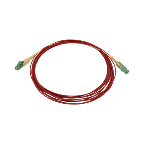 Tripp Lite 40/100/400G Multimode 50/125 OM4 Fiber Optic Cable (Duplex SN-PC to Duplex LC-PC M/M), LSZH, Magenta, 5 m (16.4 ft.) — Being Shipped