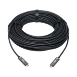 Tripp Lite USB-C AOC Cable (M/M), USB 3.2 Gen 2 (10 Gbps) Plenum-Rated Fiber Active Optical Cable, Data Only, Black, 30 m (98 ft.) — Being Shipped