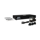 Tripp Lite Secure KVM Switch, 4-Port, Single Head, DP to HDMI (x4), 4K, NIAP PP4.0, Audio, CAC, TAA — Being Shipped